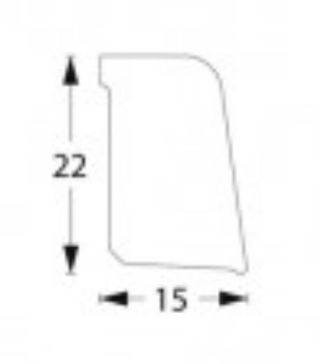 Billede af Skureliste sort 3100 mm